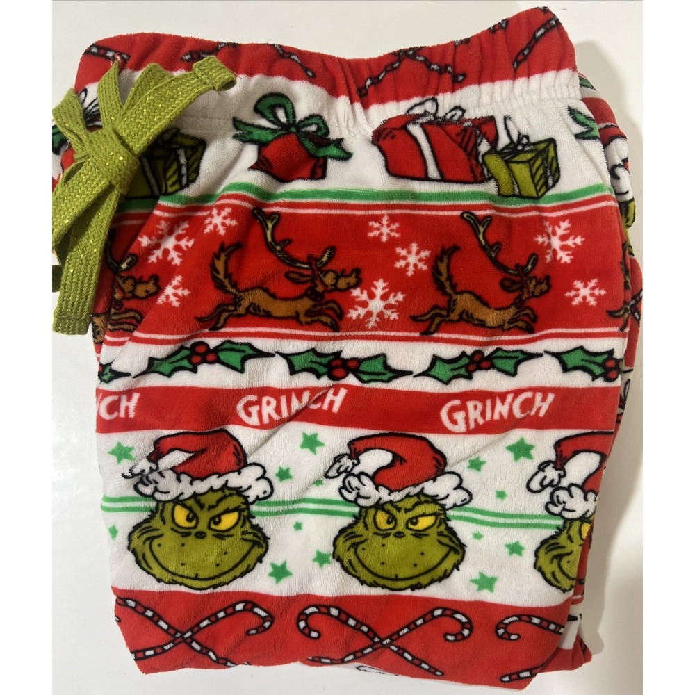The Grinch Womens Fuzzy Fleece Sleep Pants Size XL (16-18)
